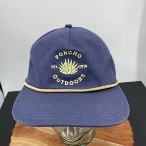 Poncho Outdoors snapback roper hat blue